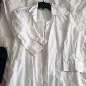 Uniqlo white shirt dress